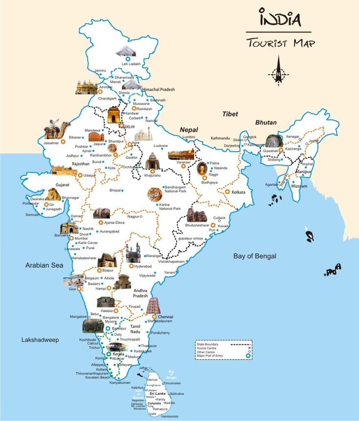 India Tourist Map